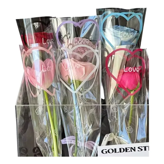 Papel Celofan Conica Love Transparente P/flores X50un 3165