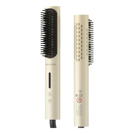 Escova Modeladora De Cabelo Gd049 Gokoco Com Ar Frio Bege 127-220v