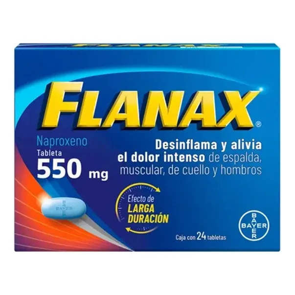 Flanax tableta 550 mg, 24 tabletas - Bayer de México, s.a. de c.v.