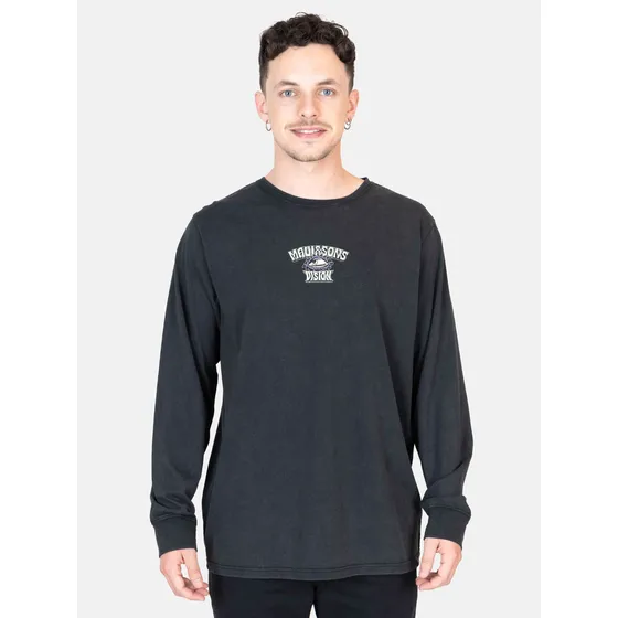 Polera Ml Coastal Echo Negro Hombre Maui And Sons
