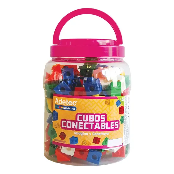 Juego Didáctico Cubos Conectables Adetec 140 Pz - 616