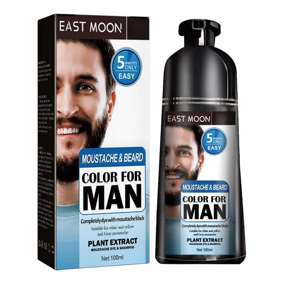 Em Tinte Pintura Para Barba Y Bigote Hombre, Color Negro.