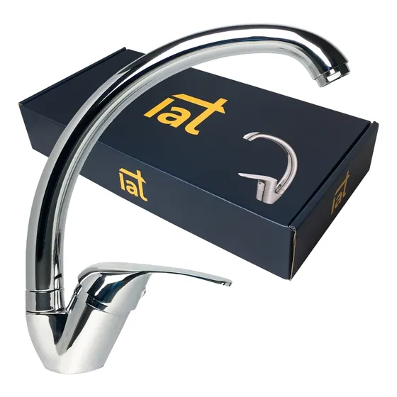 Griferia Monocomando En Metal Para Mesada Fregadero De Agua Caliente Y Fria Pico Alto Con Rejilla Filtradora Para Elementos Gruesos Cartuchos 35mm Sujetadores Y Colillas De 34cm Para Instalación