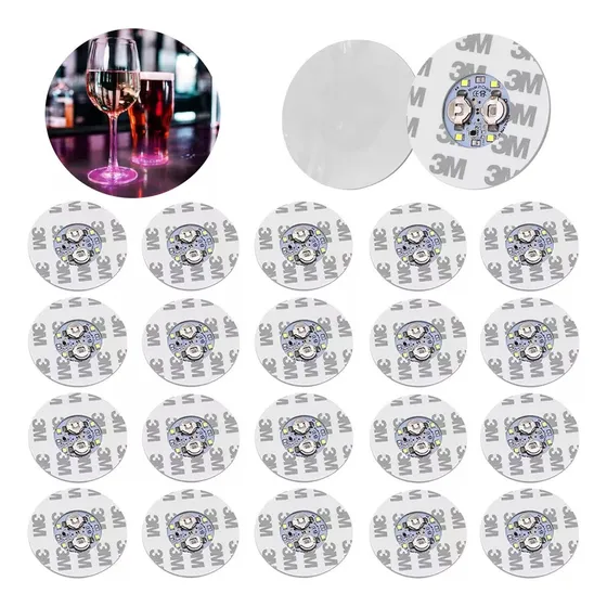 20 Pegatinas Para Botellas Portavasos Luces Led Taza Tapete Variados