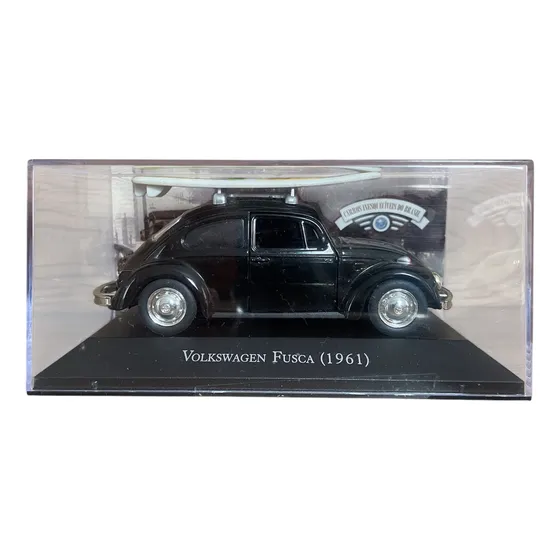 Miniatura Volkswagen Fusca 1961 - Escala 1:32 Colecionável Preto