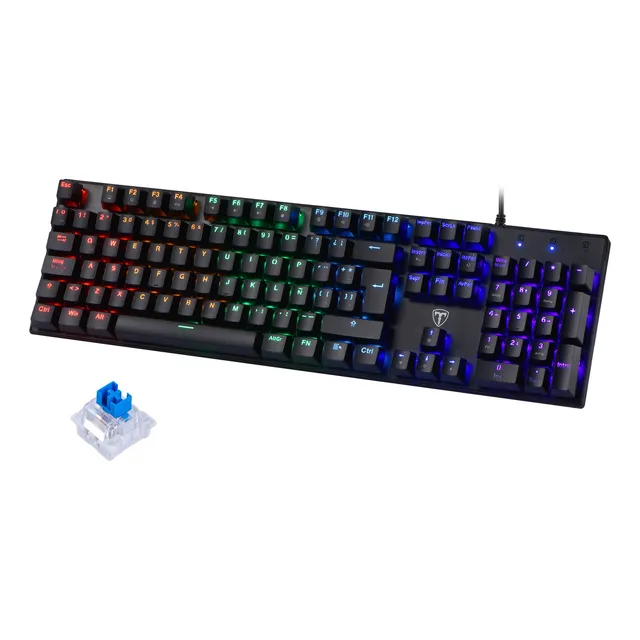 Teclado Numérico Mecánico Con Luces Rgb Cable Keyboard Gamer