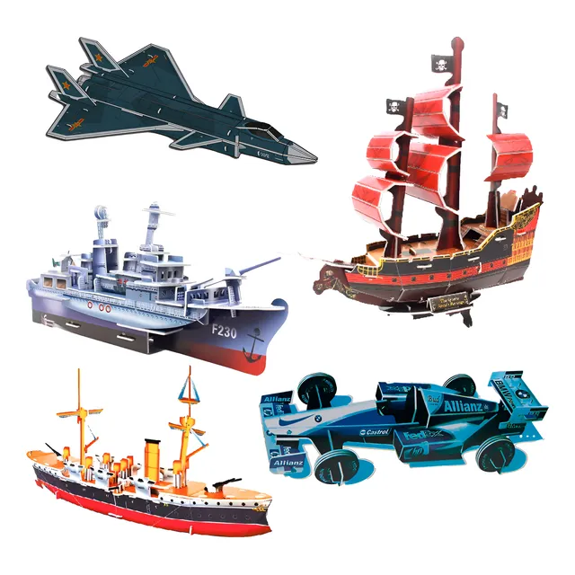 Set Puzzles 3d De Construcción - Aventuras Y Acción 30-55 Pz