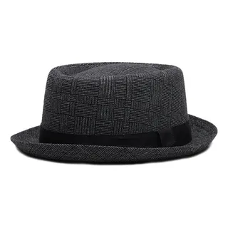 / Sombrero Fedora De Ala Corta De Lino Y Algodón Estilo Jazz / Sombrero Fedora De Ala Corta De Lino Y Algodón Estilo Jazz