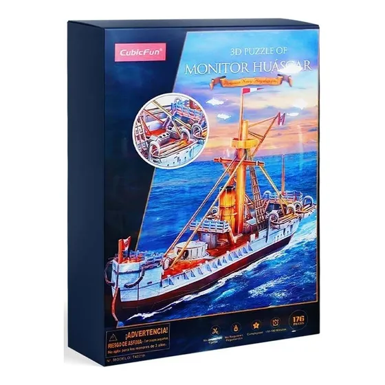 Monitor Huáscar - Modelo Escala Rompecabezas 3d