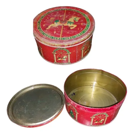Lata De Galletas Surtidas Noel Vacia Coleccion Vintage
