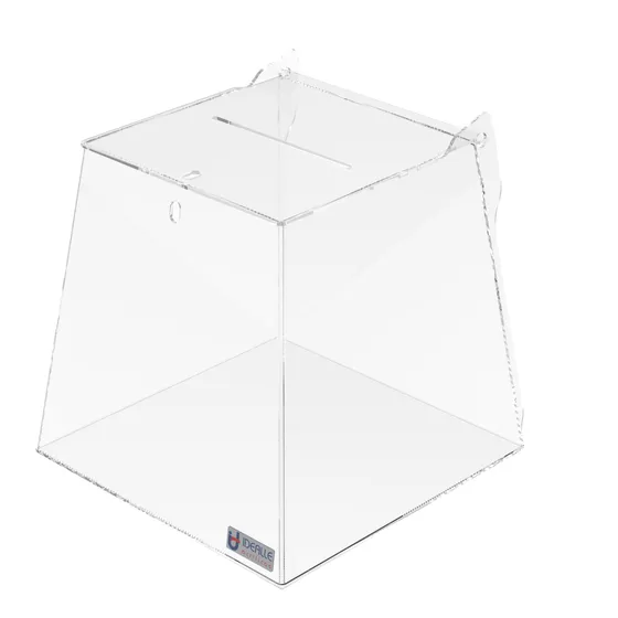 Urna Pequena Pirâmide Para Sorteio 15x15 Cristal