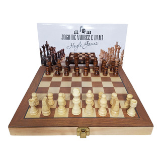 Jogo De Xadrez Com Peças Tabuleiro Em Madeira Oficial Jogo De Xadrez Com Peças Tabuleiro Em Madeira Oficial