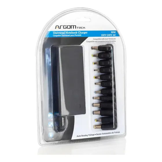 Cargador Universal Argom Para Laptop 12 Puntas 90w