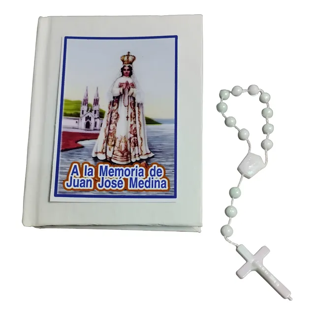 Mini Biblia-recuerdos De Novenario, Personalizados Y Rosario