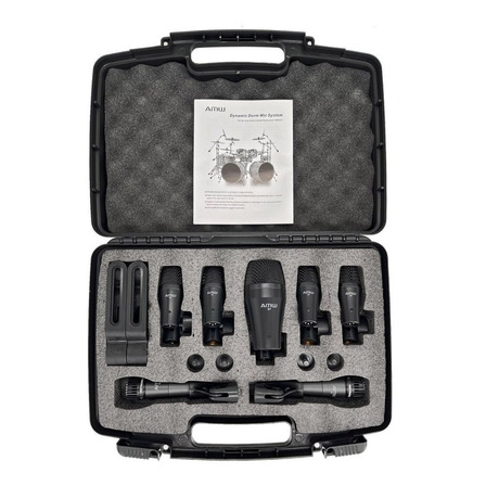 Kit De 7 Microfones Para Bateria Profissional Amw D7 + Case Kit De 7 Microfones Para Bateria Profissional Amw D7 + Case