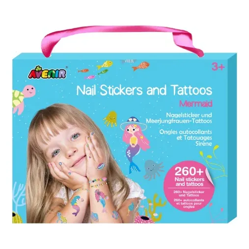 Kit De Tatuajes Temporales De Sirenas Para Niña