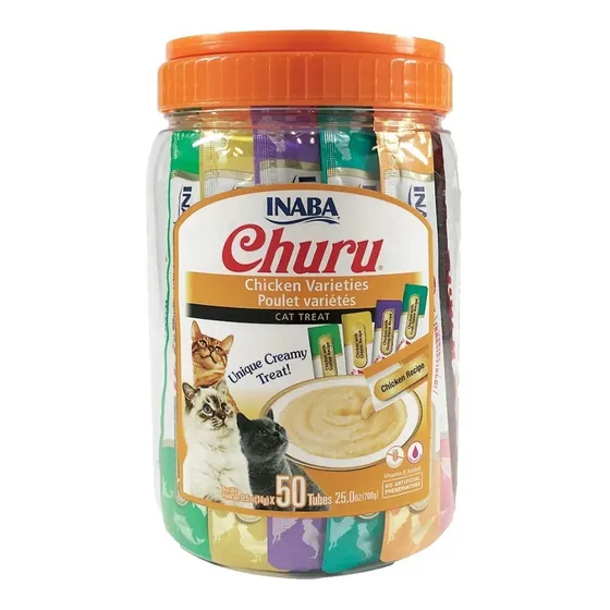 Churu Gatos - Tarro Variedades Pollo - 50 Tubitos