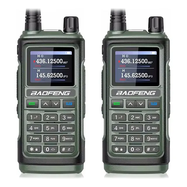 2 Radio Walkie Talkie Baofeng Uv17 Uhf/vhf 1000 Canale Verde Bandas de frecuencia 25KHz | 12.5KHz Color Verde oscuro