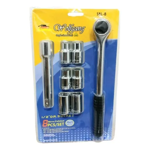 Juego De Dados Raches 8 Pzas 1/2  Wolfgang 100% Calidad