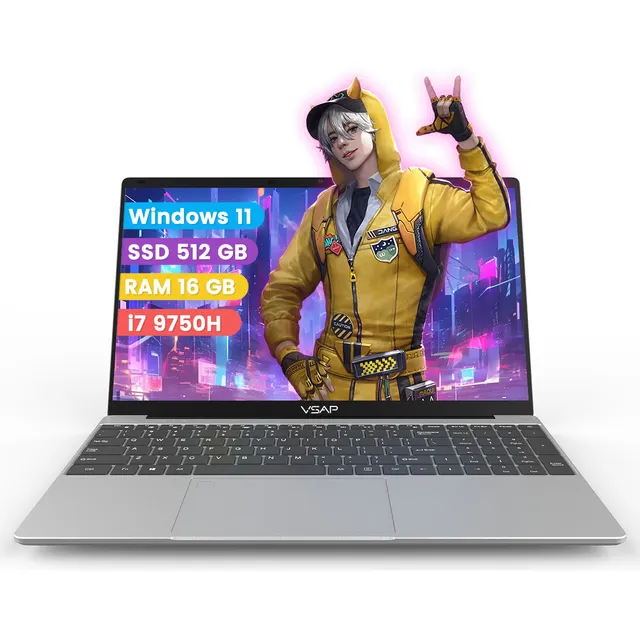 Laptop 2 En 1 Intel I7 9750h 16gb Ram 512gb Ssd 15.6in Notebook Gris