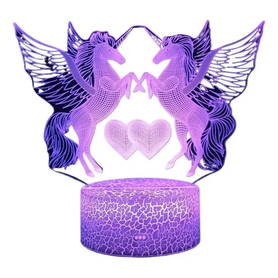 Vectores Lampara Luces Unicornio Luz Nocturna Pareja Regalo