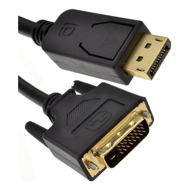 Adaptador Displayport A Dvi 24+1 Macho Laptop Y Pc Pantalla Color Negro