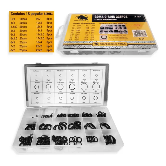 Juego De 225 Orrines / Gomas Para Sellar O-ring Milimetrico
