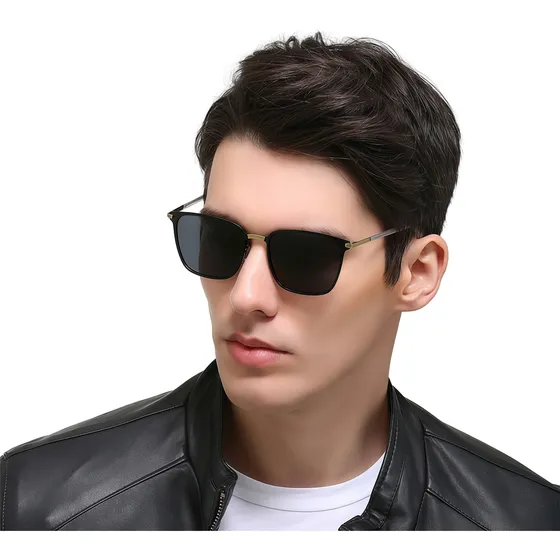 Lentes De Sol Polarizados Hombre Mujer Uv400 Cuadrados Retro