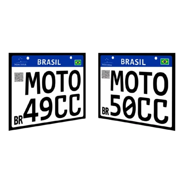 Placa 49cc Decorativa Ciclomotor 50cc Motorizada Brasil