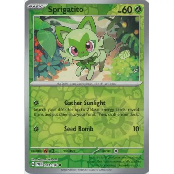 Sprigatito 012/193 Reverse Holo Comun Pokemon Tcg