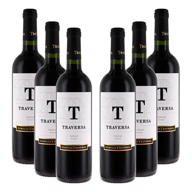 Vino Tinto Traversa Tannat Roble 750 Ml X6