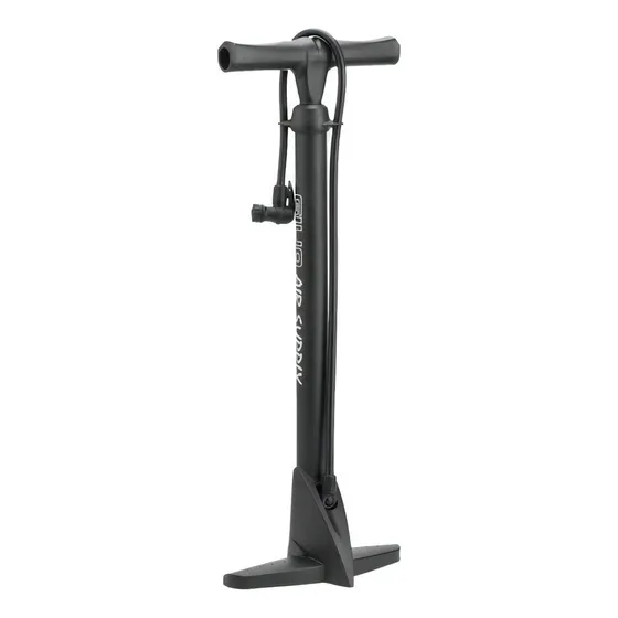 Inflador Bicicleta Pie Giyo Doble Valvula Reforzado Gf-43 Color Negro