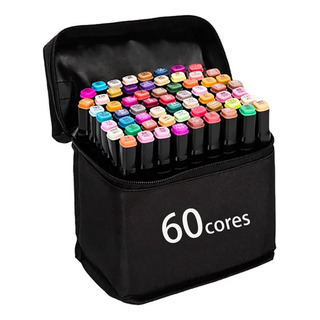 60 Cores Marcadores Duplos Punta Pincel Plumon 60 Cores Marcadores Duplos Punta Pincel Plumon