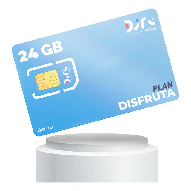 Sim Diri Disfruta |chip Prepago 30 Días | +esim Dua+gb+redes