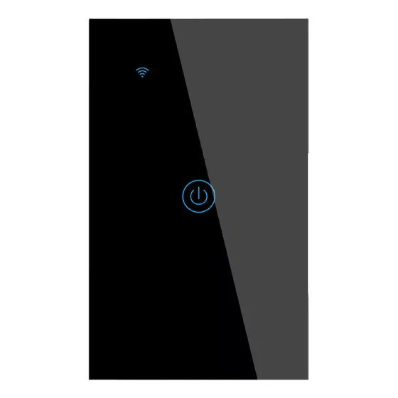 Tecla Smart Wifi Moderna 1 Canal Llave De Luz 10a 100 - 240v 600w Negro Demasled