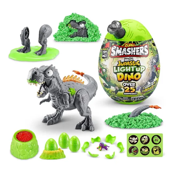 Smashers Mega Jurassic Light Up Dino (t-rex) Huevo Sorpresa