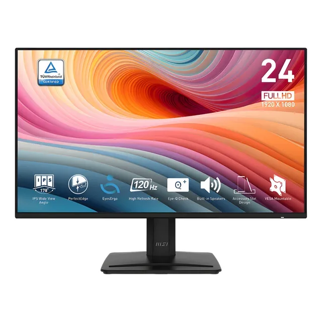 Monitor Msi Pro 23.8 Led 120 Hz Full Hd Ips Mp242a E2 Color Negro