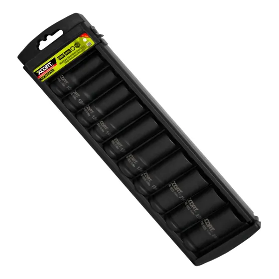 Juego De Dados Largos De Impacto De Cromo Y Abs Xcort