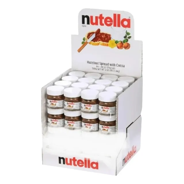 Nutella Mini Crema De Avellana 25g. 32 Piezas Frasco Vidrio