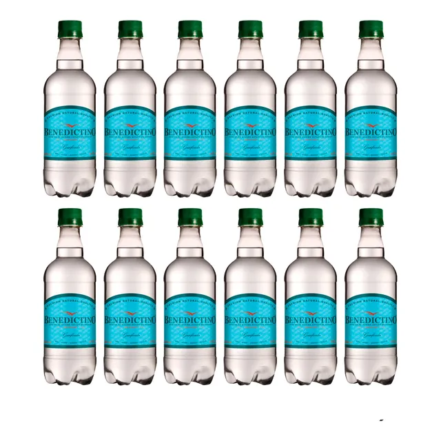Agua Benedictino 500 Cc Con Gas - Pack 12 Botellas.