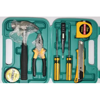 Kit De Herramientas Basicas 8 Pzs + Caja Portatil Dj-5229 Kit De Herramientas Basicas 8 Pzs + Caja Portatil Dj-5229