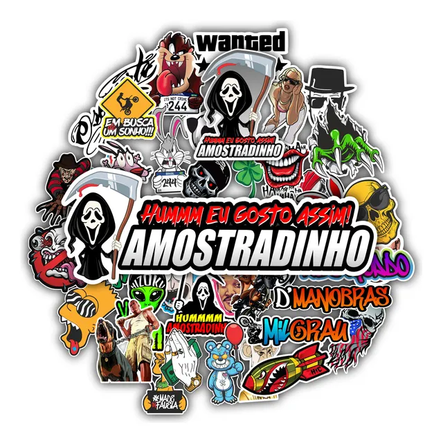 Cartela De Adesivos Amostradinho Variados Sticker