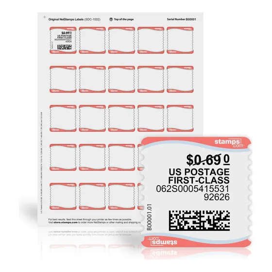 Etiqueta Correo Blanco Original 1250 Larga Duracion Hoja S