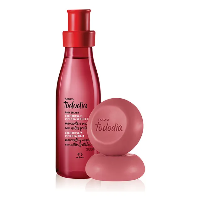 Body Splash Frambuesa Y Pimienta Roja Con Jabones Natura
