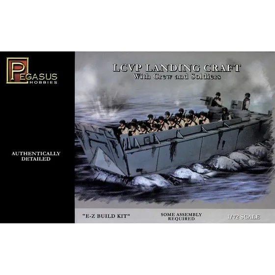 Lcvp Landing Craft Base Agua Prepintada 15 Soldado 3 Kit