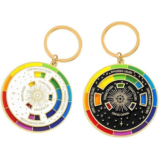 2 Llavero De Aleación Colorido Con Diseño De Rueda Giratoria 2 Llavero De Aleación Colorido Con Diseño De Rueda Giratoria