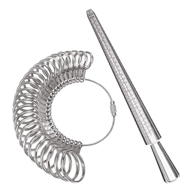 Set Mandril Medidor Anillos Y Aros Para Talla Dedos Joyería