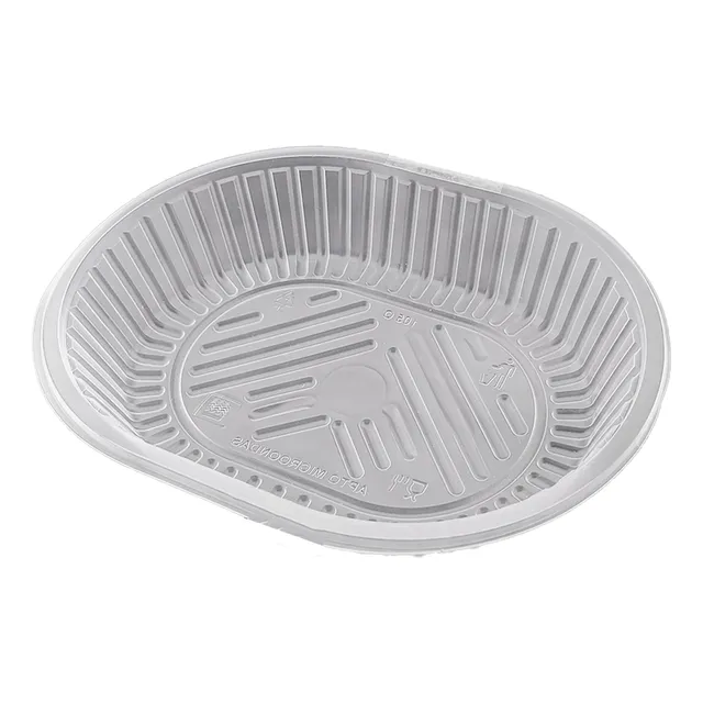 100 Bandeja Plastica Descartable 105 Oval Delivery Microonda