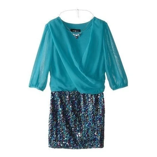 Vestido De Fiesta O Coctel Para Niñas Lentejuelas Talla 10