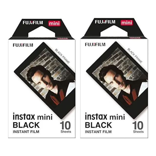 Kit Fujifilm Cartucho Fuji Instax Mini Negro 20 Hojas